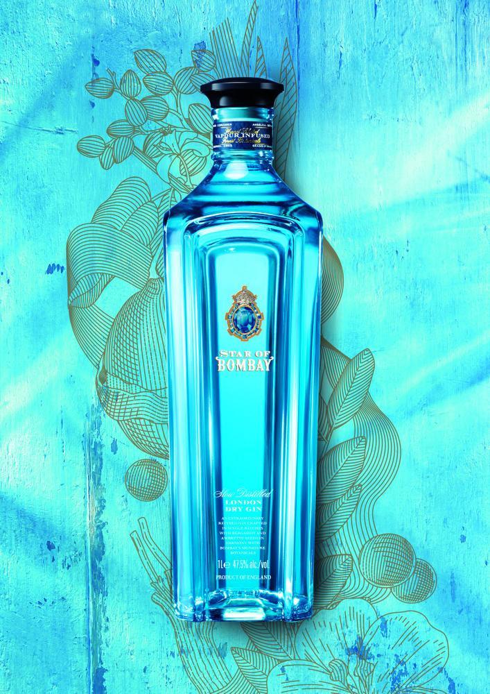 Een blauwe bom van gin