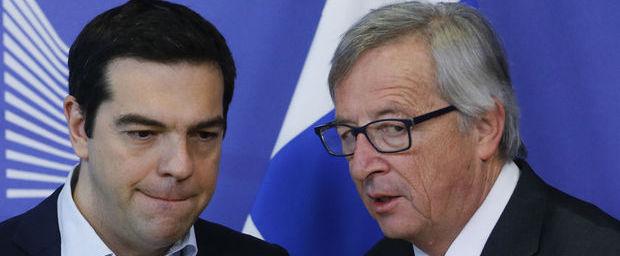 Alexis Tsipras en Jean-Claude Juncker