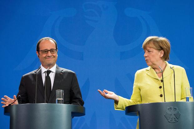 François Hollande en Angela Merkel