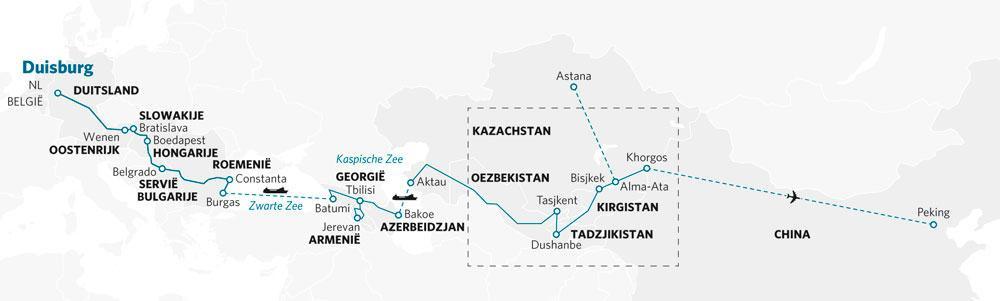 Van België naar China langs de Oude Zijderoute.