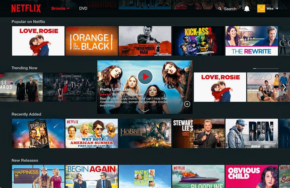 NETFLIX Het beginscherm van Netflix is het machtigste promotiemiddel in de amusementsbusiness.
