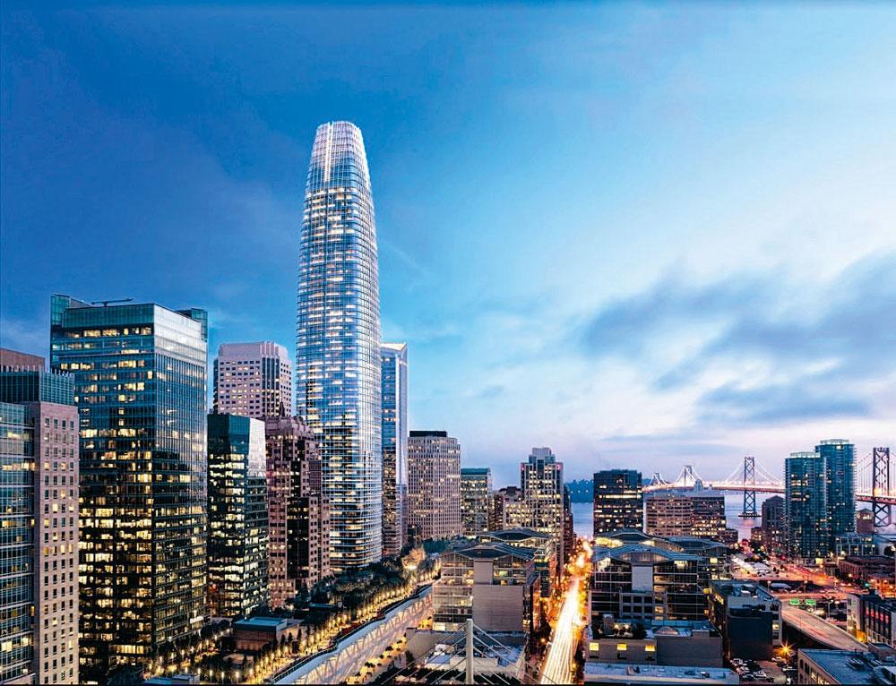 SAN FRANCISCO De Salesforce Tower is de hoogste toren van de stad.