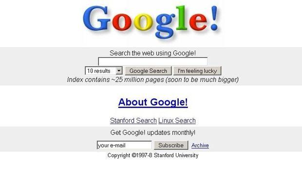 Zo zag Google eruit in 1997