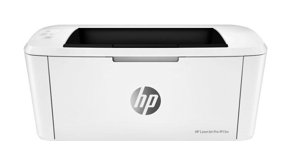 De HP LaserJet Pro M15w is met voorsprong de kleinste en lichtste printer in deze test.