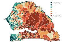 Een test in Senegal levert zeer gedetailleerde kaarten op waarop het armoedepeil van 552 zones precies staat aangegeven. 