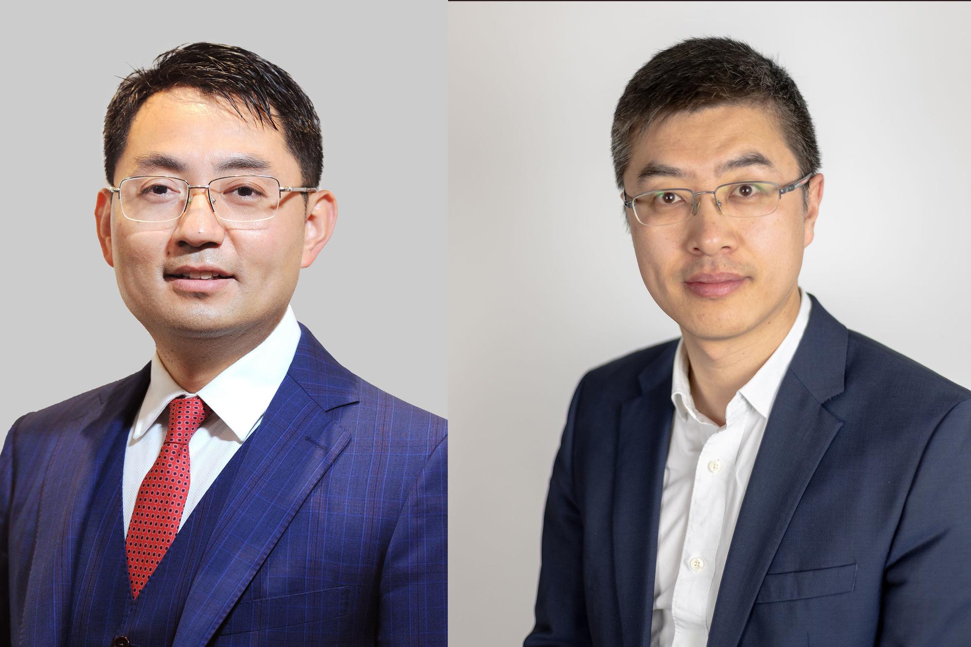 Walter Ji (links), President Of Europe (Huawei Consumer Business Group) en Allen Yao (rechts) Country Manager Huawei Belgium & Luxembourg (Consumer Business Group)