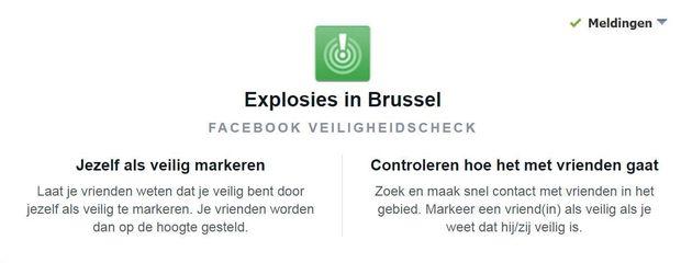 Facebook heeft veiligheidscheck voor Brussel geactiveerd