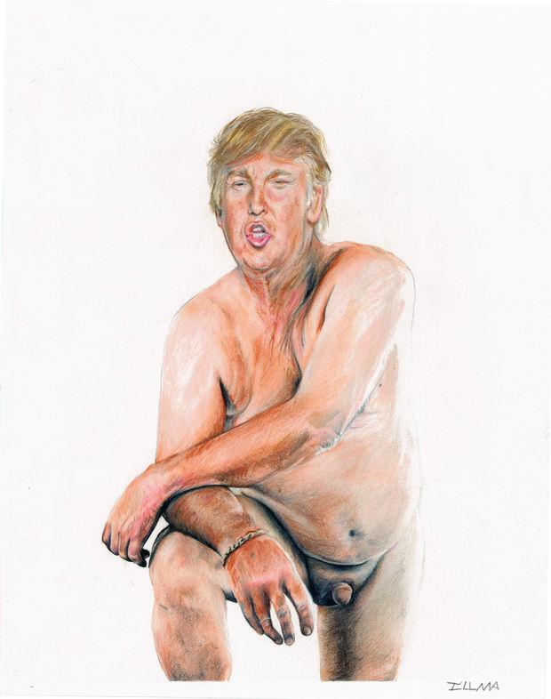Facebook verbant kunstenaar die schilderij van Donald Trump met een micropenis plaatste