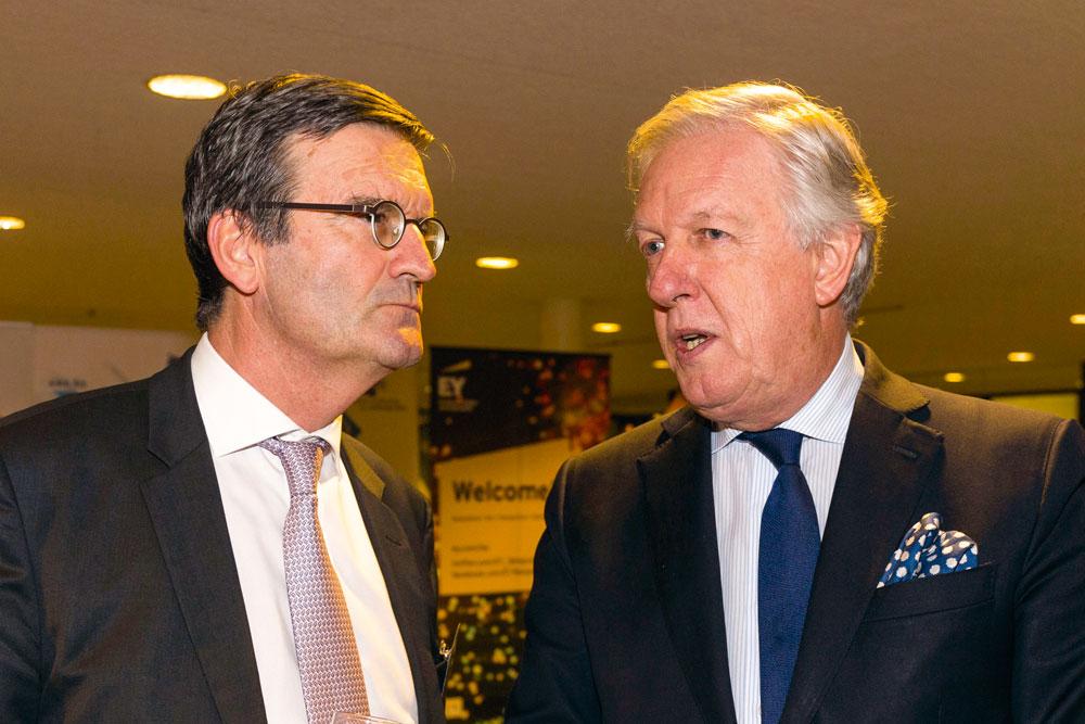 Bernard Gilliot, président de la FEB, et Daniel Bacquelaine, ministre fédéral des Pensions.