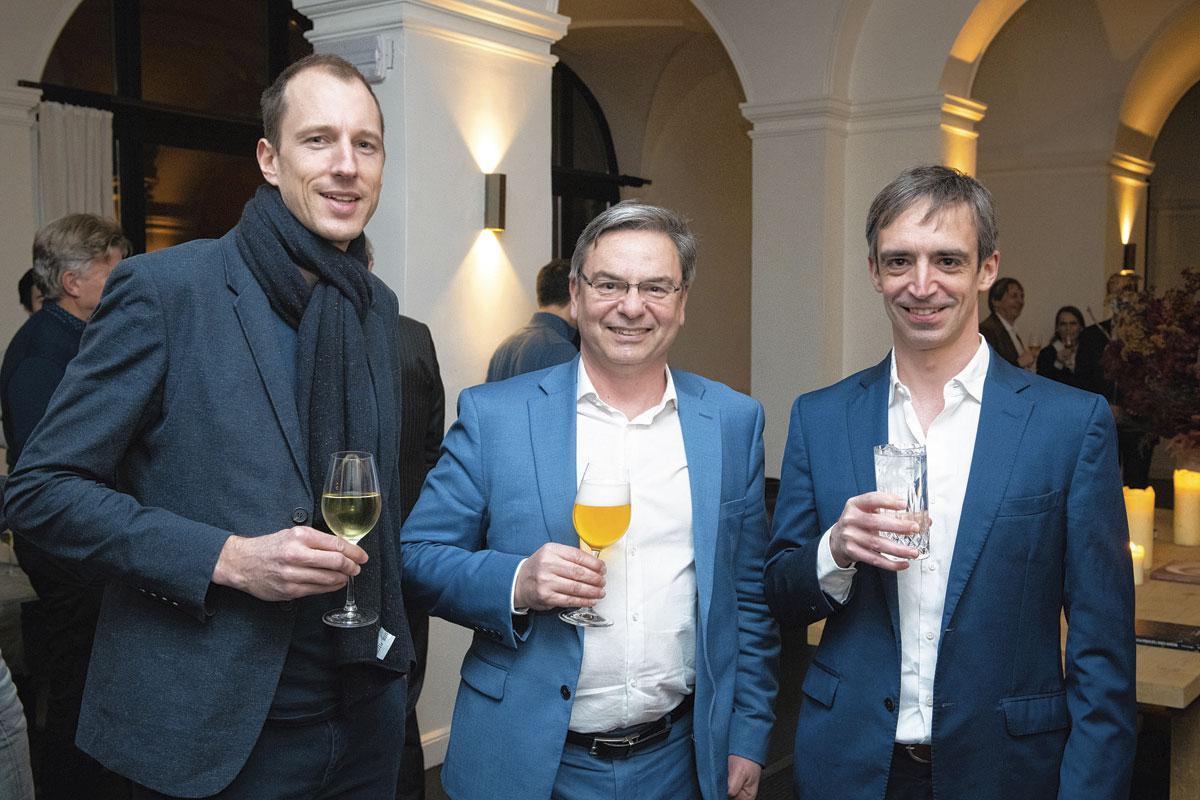 Sébastien Leempoel, CEO de Riaktr, Bernard Nicolay, professeur à la Solvay Brussels School, et Laurent Hermoye, administrateur d'Imagilys.