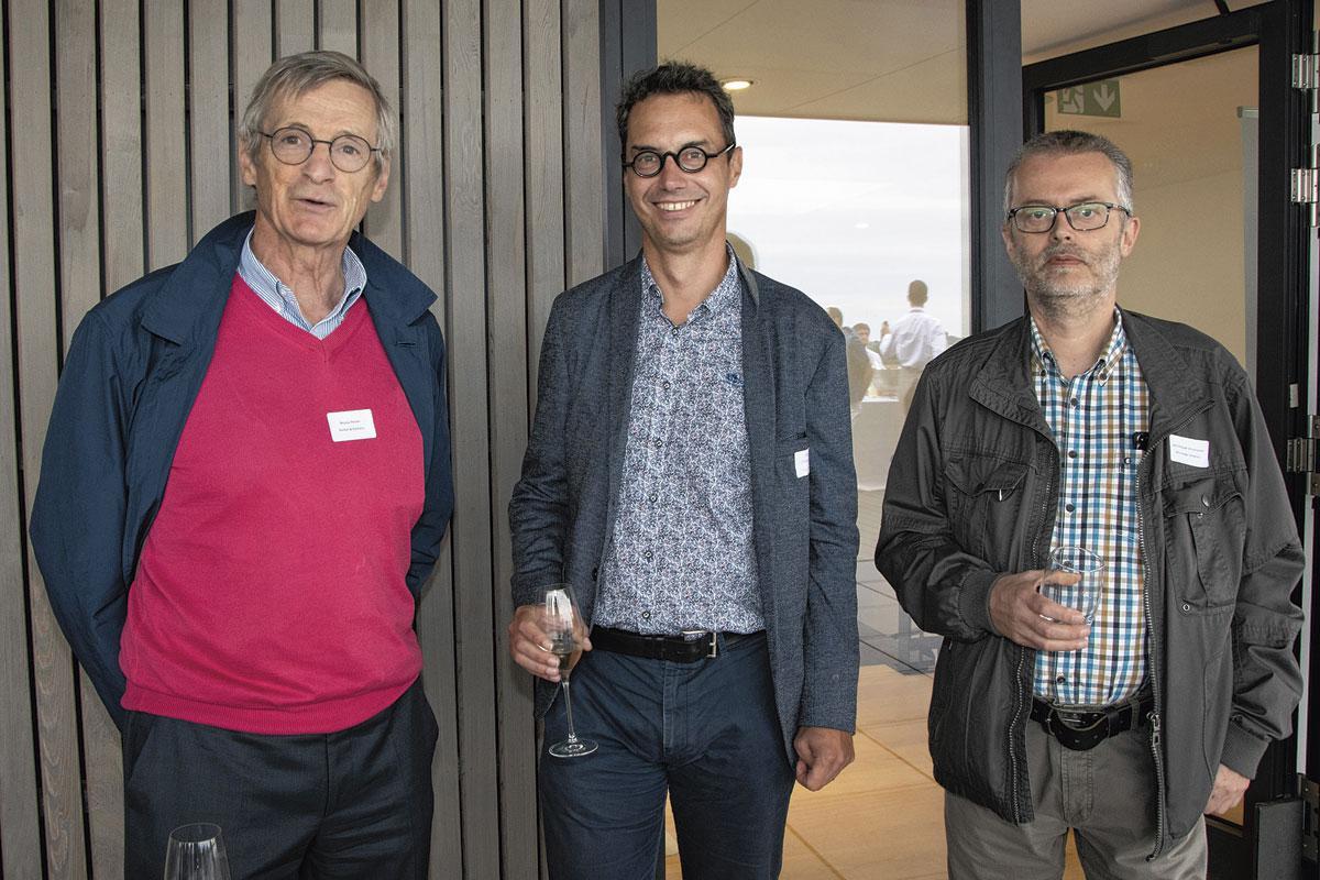 Nicolas Pecher, gérant de Pecher & Partners, Antoine Vekemans, administrateur délégué de Synthetis, et Jean-Philippe Verschueren, CTO de Micromega- Dynamics.