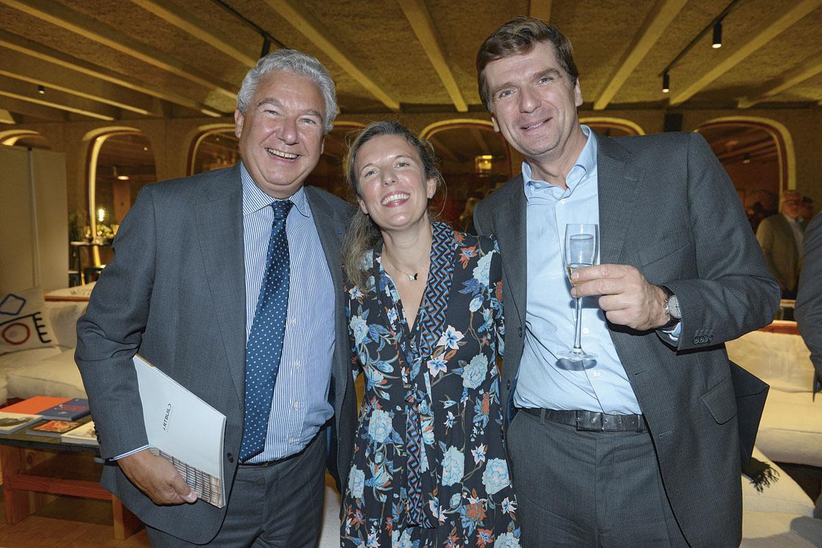 Serge Fautré, CEO d'AG Real Estate, Madeleine Fautré et Guillaume Pinte, respectivement directrice RH et CEO d'Emeria Benelux.