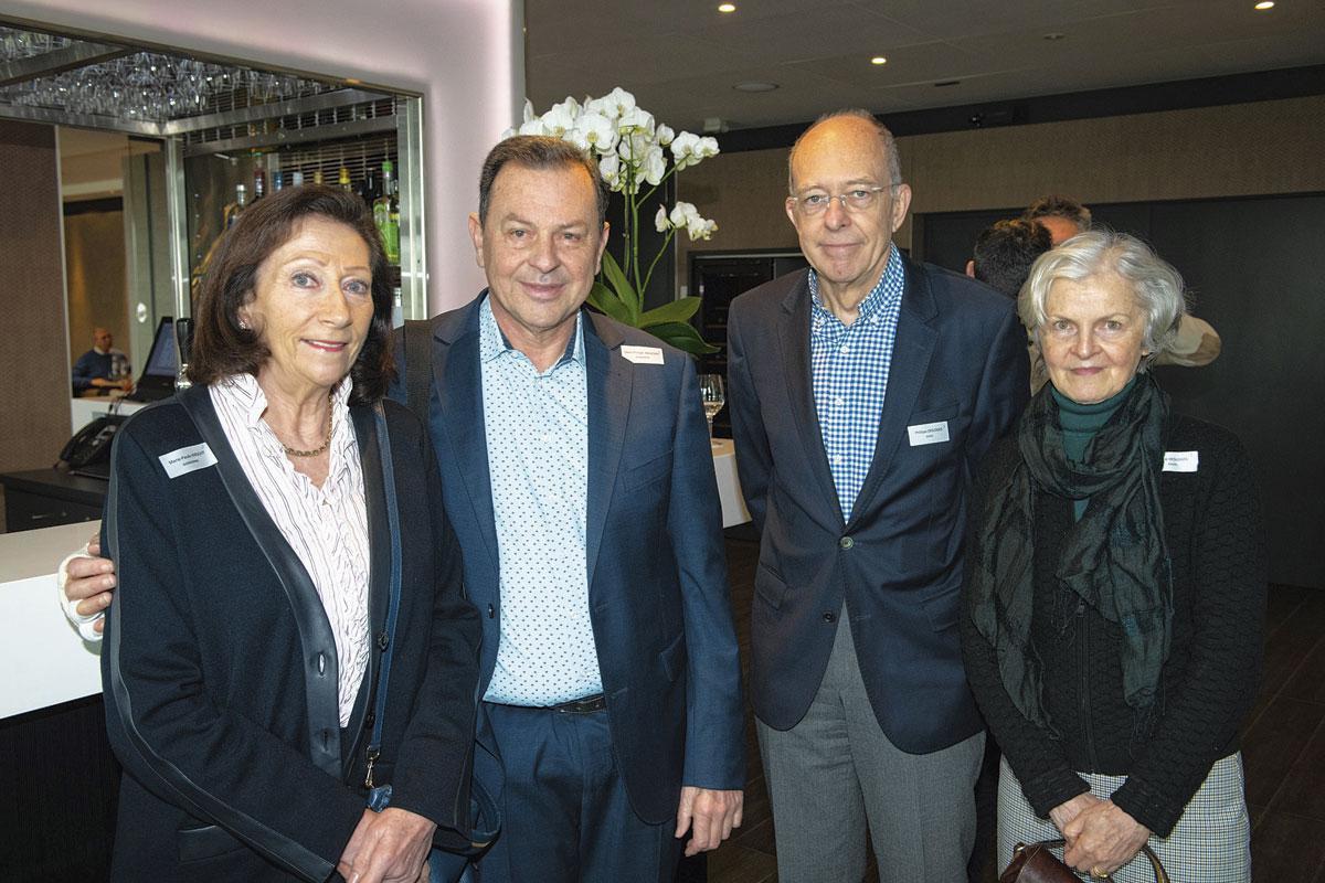 Marie-Paule Kirscht et Louis-Philippe Mascart, respectivement senior associate et gérant de Bioneering, Philippe et Anne Desloges, directeurs de Rodel.