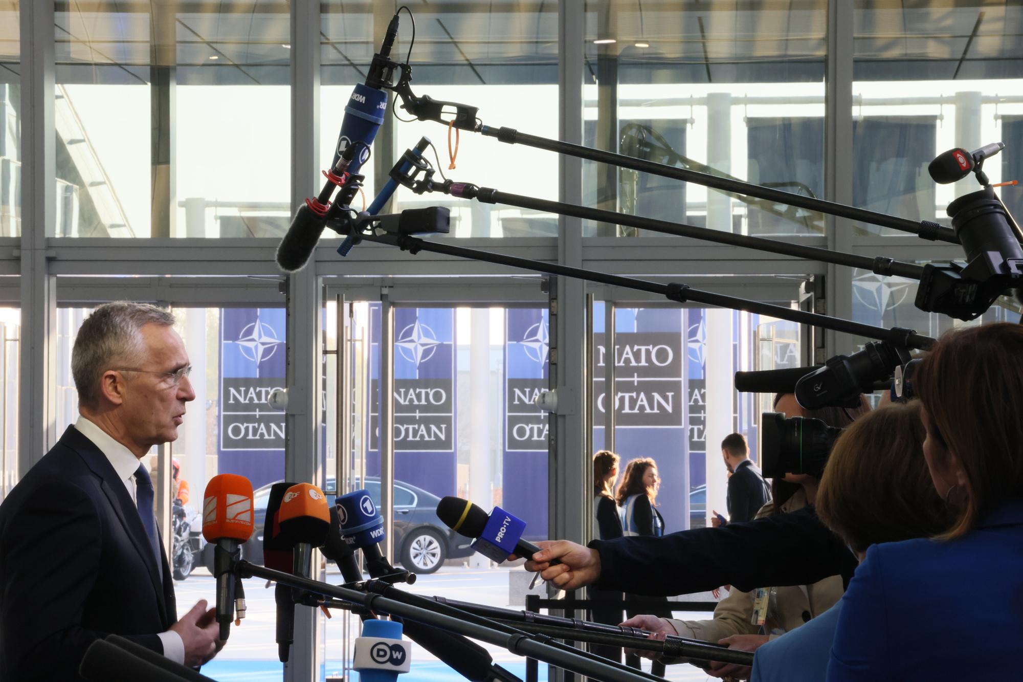 Le Secrétaire Général de l'OTAN Jens Stoltenberg à l'ouverture du Sommet de l'OTAN.