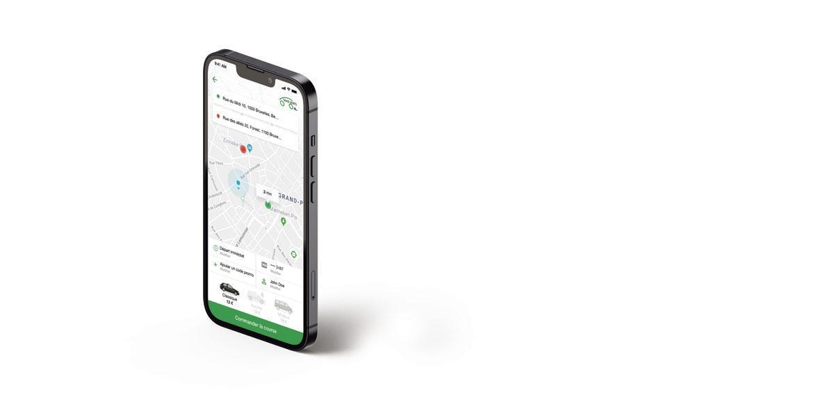Avec son appli, Taxis Verts a considérablement avancé dans la digitalisation.