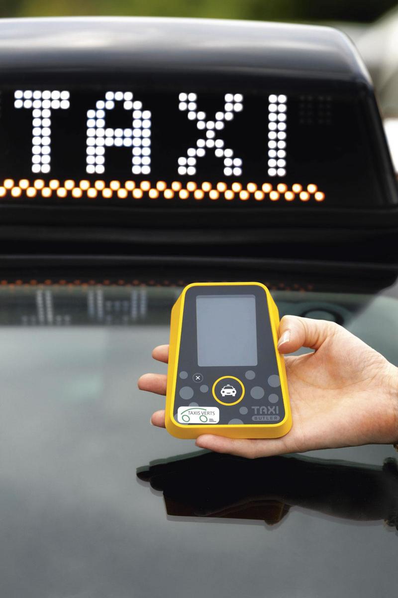 Taxi Butler Ce boîtier permet aux hôtels, restaurants et autres cliniques d'appeler un taxi en un seul clic et de prévenir le client de son heure d'arrivée.
