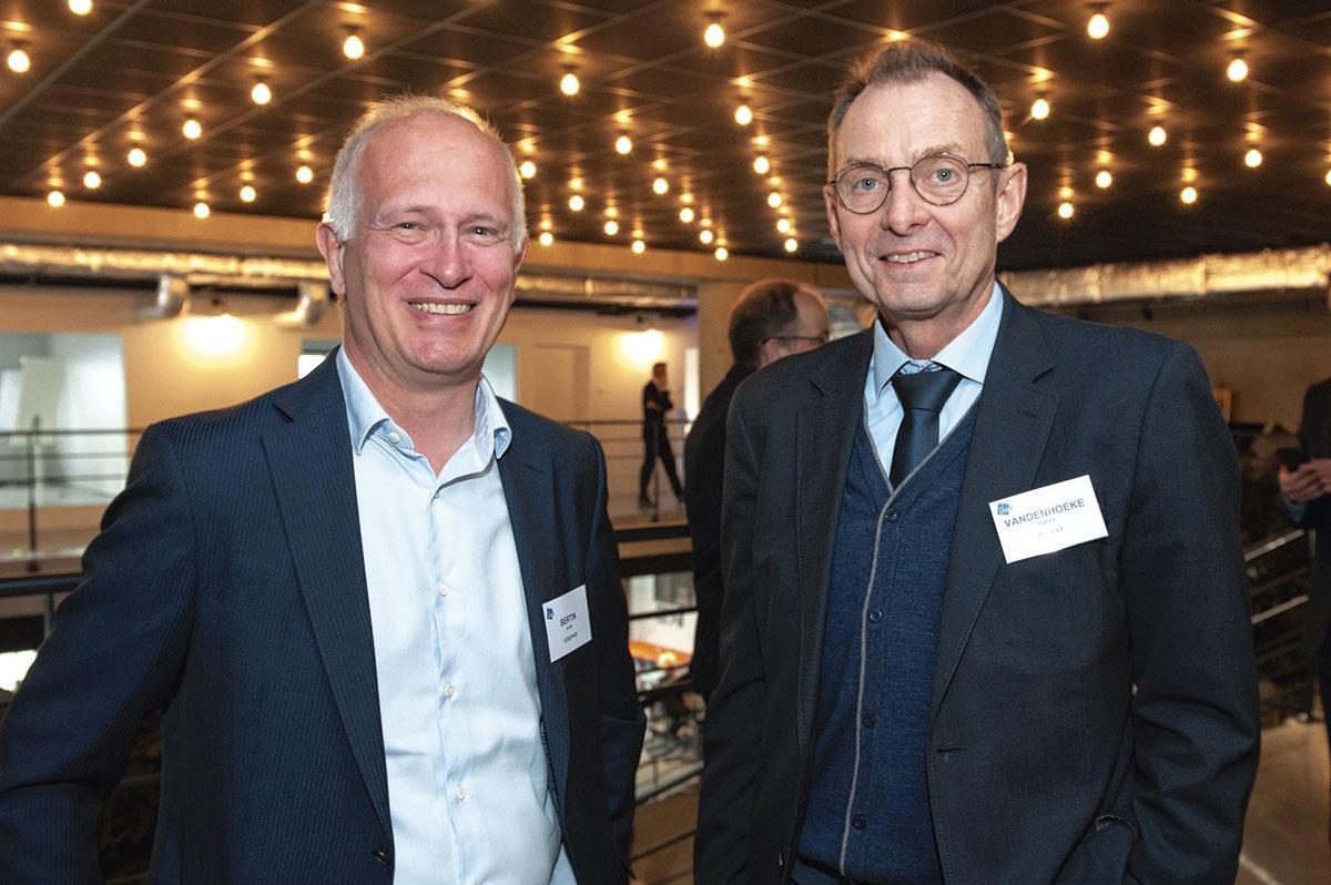 André Bertin, administrateur délégué de Coexpair, en compagnie de Patrick Vandenhoeke, vice-president & manager government affairs Belgium chez Solvay.