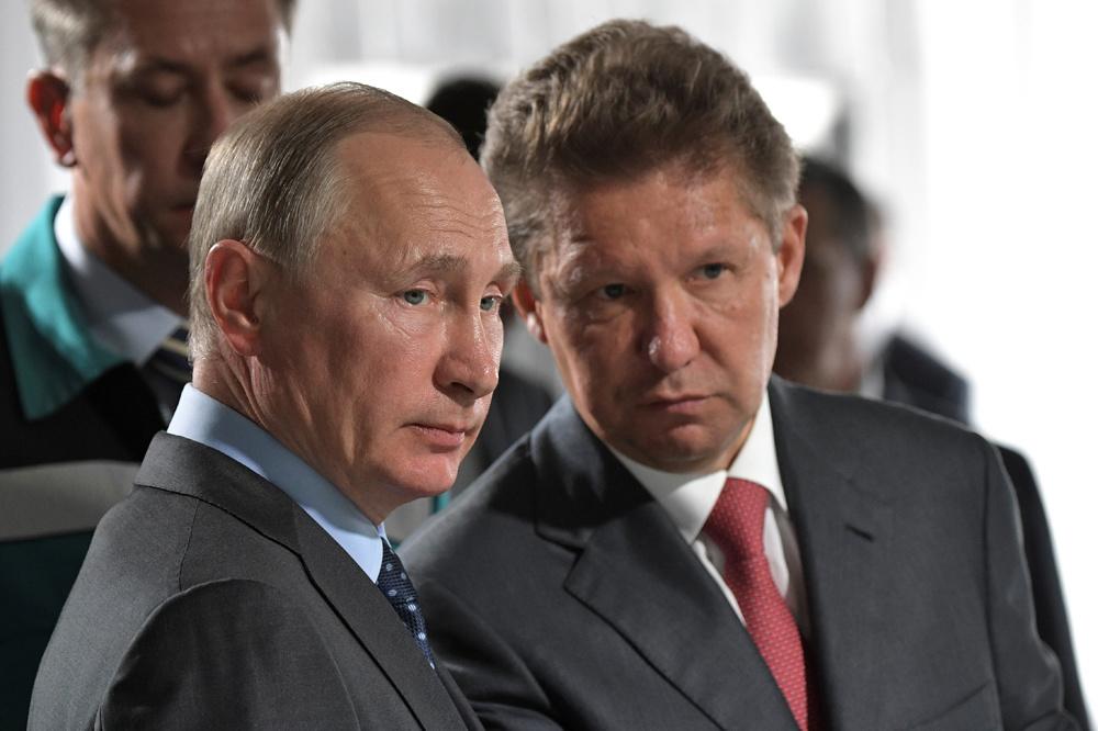 Alexeï Miller et Vladimir Poutine.