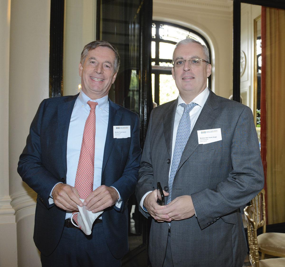 Thomas Heyerick et Alain Vander Borght, senior private bankers chez Degroof Petercam.