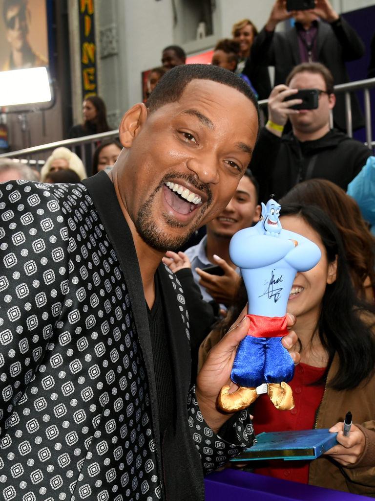 Will Smith op de première van Aladdin waarin hij de blauwe geest speelt