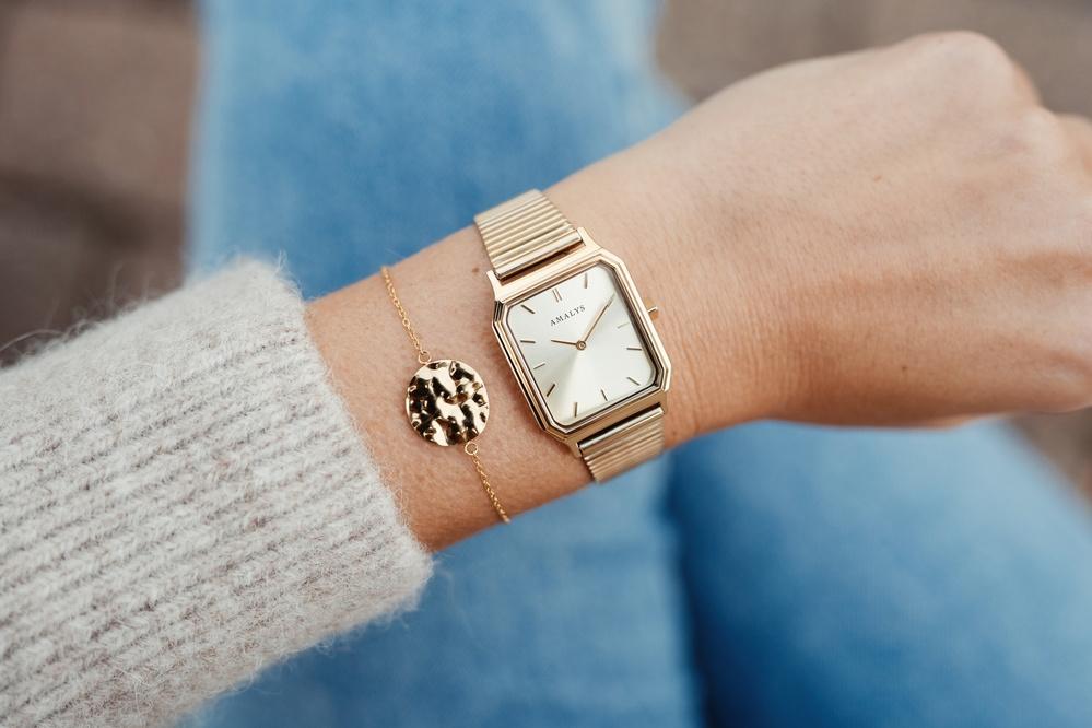 Horloge Angèle en armband Luz - Gold Amalys