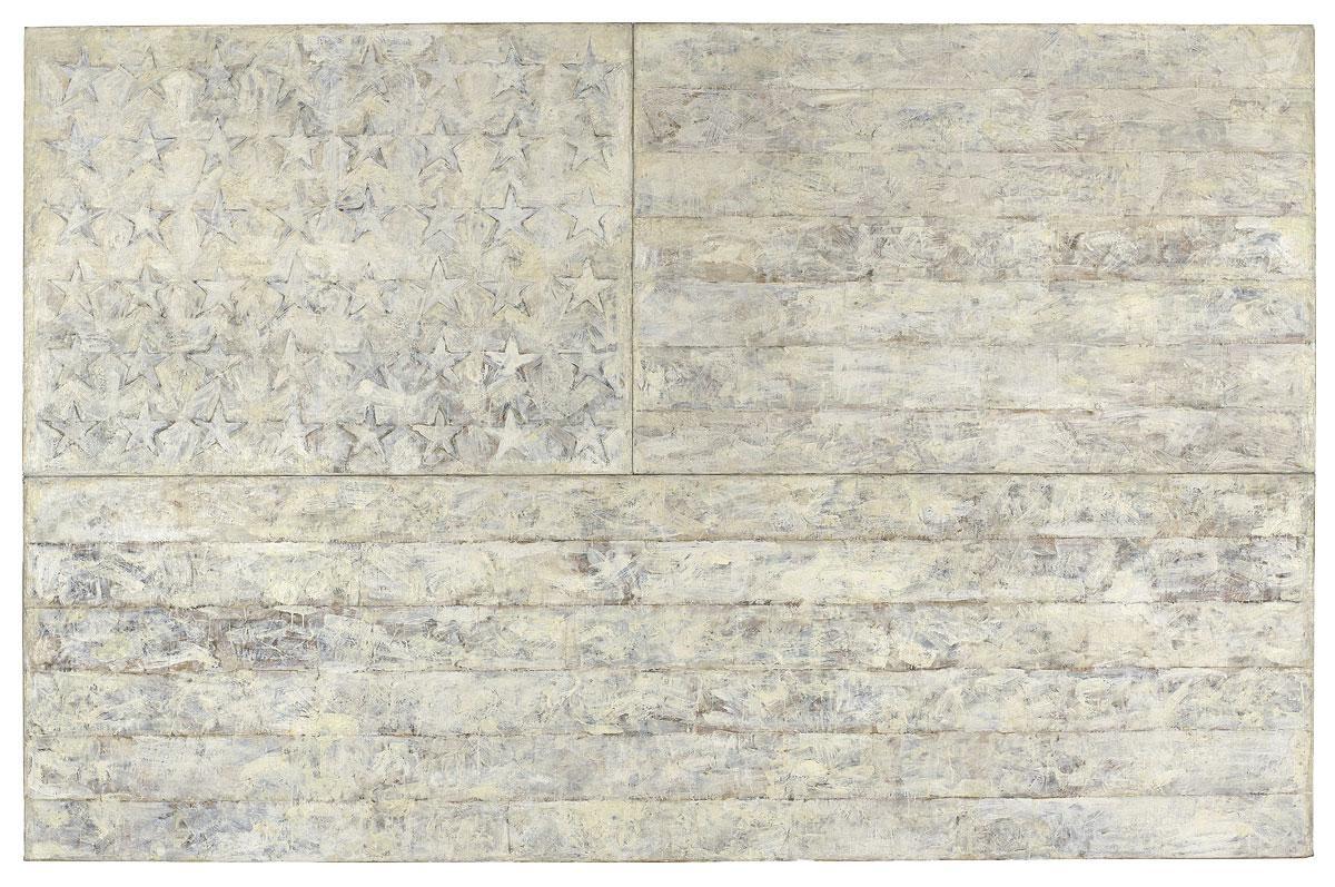 White Flag, schilderij van Jasper Johns in het Metropolitan Museum of Art in NY, geschat op $ 110.000.000 ©MET, www.metmuseum.org