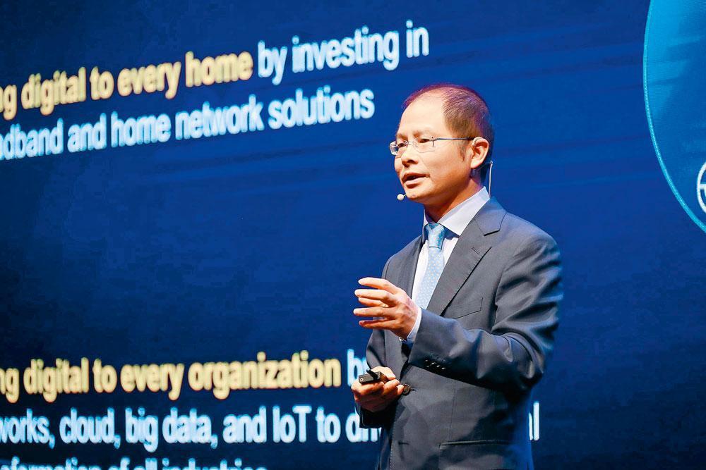 ERIC XU De voorzitter van Huawei wil focussen op markten waar Huawei niet wordt gebannen.