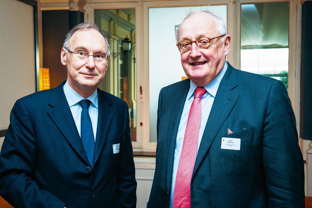 L'ambassadeur  de Suisse, Christian Meuwly, en compagnie  de Michel Eeckhout, administrateur  de sociétés.