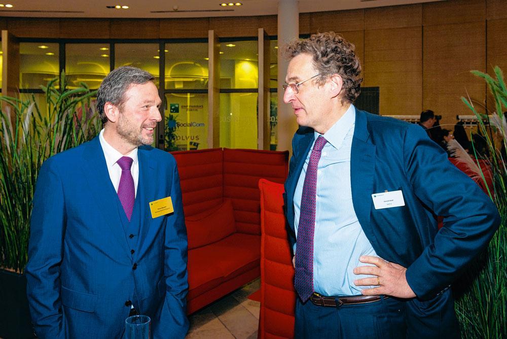 Pierre Wunsch discute avec Harold Boël, CEO de la Sofina...