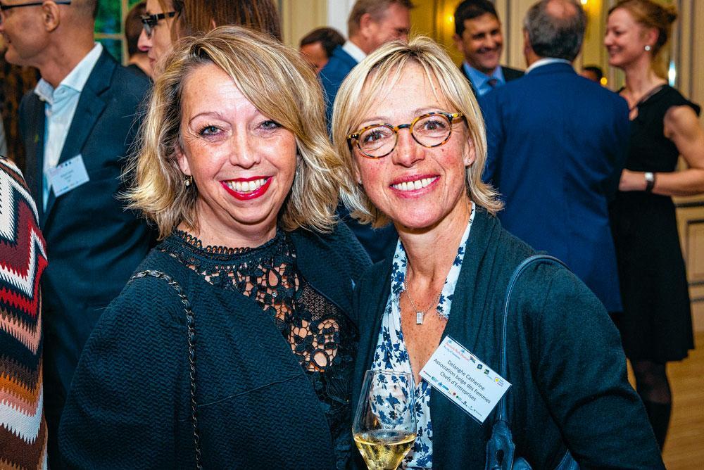 Murielle Eyletters et Catherine Delanghe, respectivement présidente nationale et trésorière de l'Association belge des femmes chefs d'entreprises.