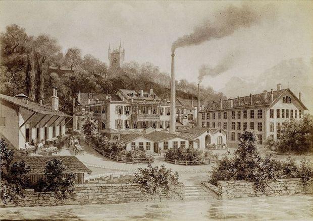 L'usine d'Henri Nestlé en 1867