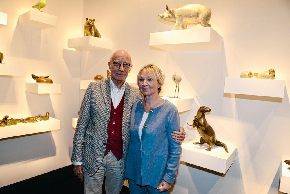 Jean-Claude Fontinoy, président de la SNCB et son épouse.