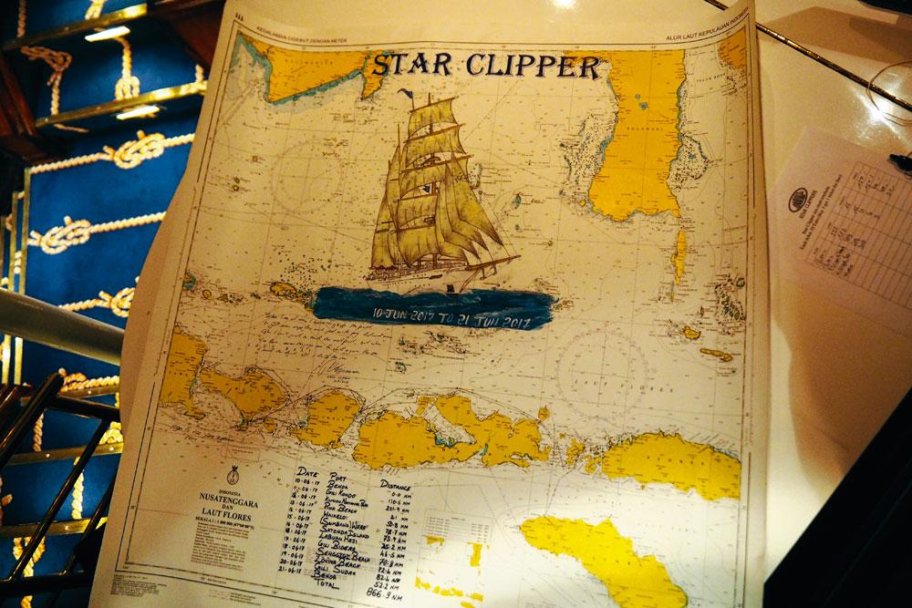 L'itinéraire de la nouvelle route du Star Clipper en Indonésie, au coeur du Royaume des mers.