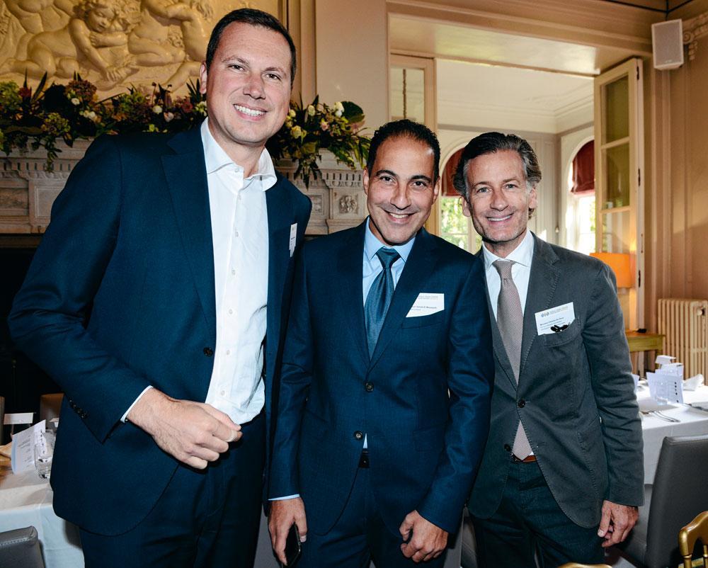 Alexandre Smeets, gérant d'Immo-Pro, Jamale El Moussarih, consultant immobilier, et Charles De Pauw.