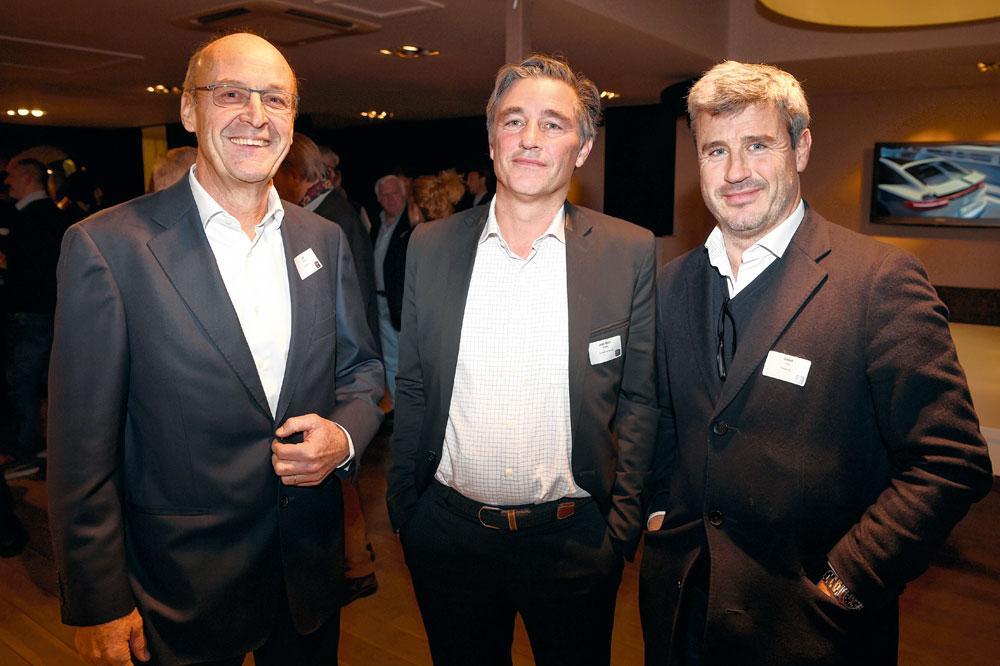 Luc Meeùs, directeur général de Huizinvest, Jean-Marc Michelet, CEO d'Eurinvest Partners, et Simon Levy, directeur général de Sodibel.
