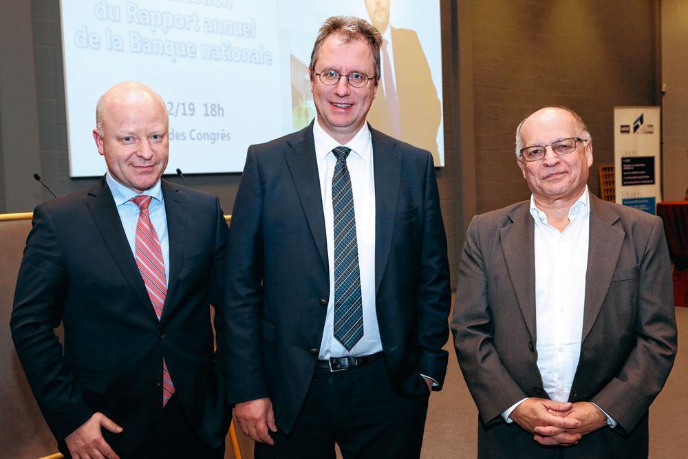 Jean-François Michotte, COO de NRB, Georges Hübner, professeur de finance à HEC Liège, et Yves Prete, ancien CEO de Safran Aero Boosters.