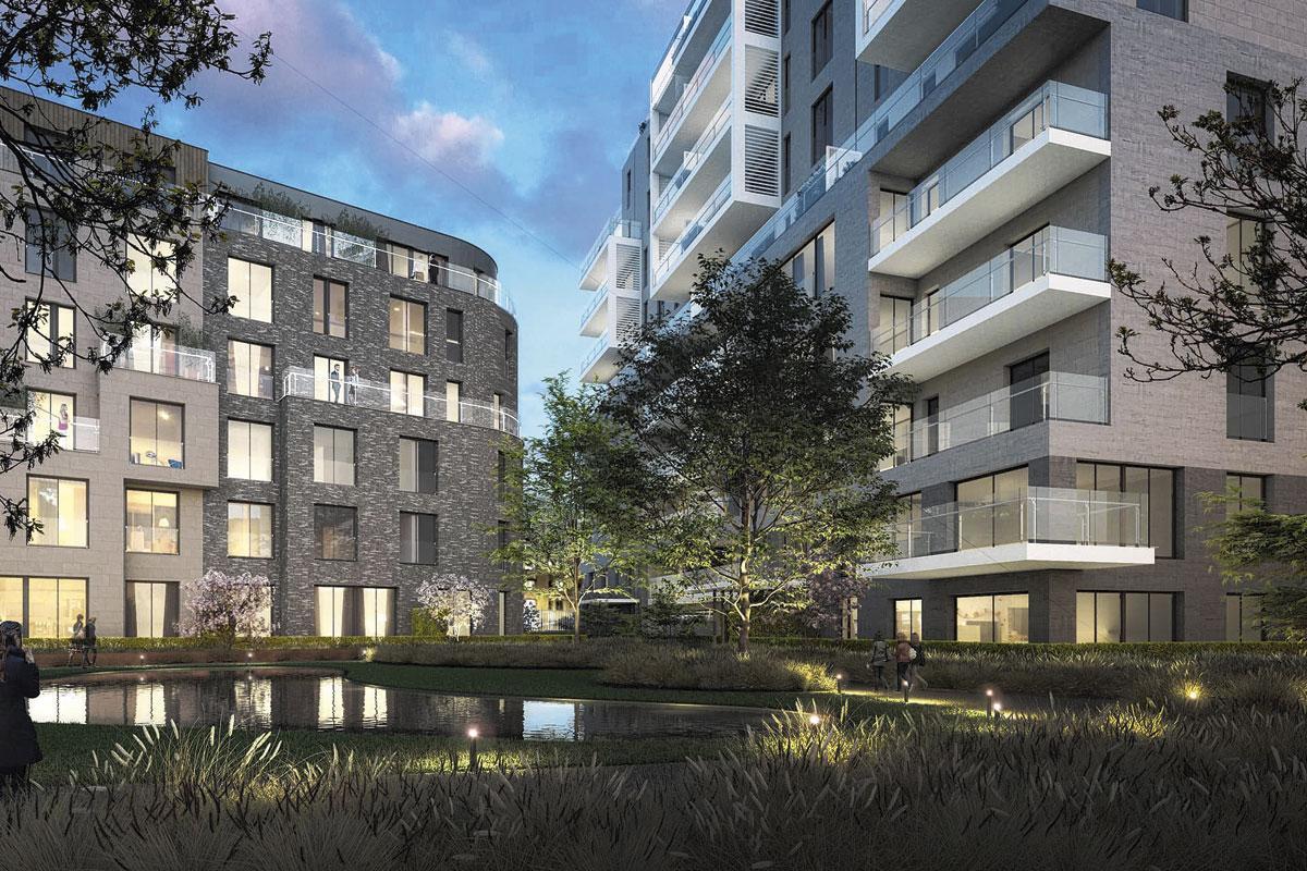 CAVELL COURT           Située à Uccle, ce projet de 77 appartements développé par Burco et AG Real Estate  sur le site de l'ancien hôpital du Chirec, verra le jour en septembre 2021.