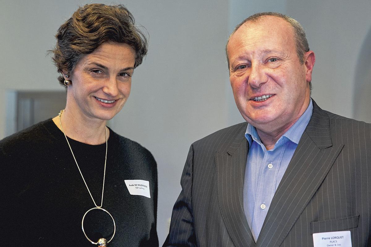 Aude de Villenfagne, regulatory & public affairs director chez EDF Luminus, et Pierre Lorquet, CEO de PLACS.