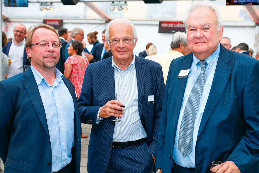 Axel Kupisiewicz, administrateur délégué de Lasea, Jacques Pélerin, président du comité exécutif du GRE-Liège, et Maurice Olivier, gérant de Nausicaa Ventures.