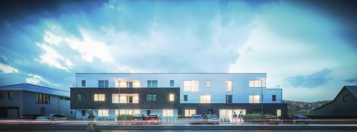LIGNE CLAIRE. Situé sur les hauteurs de Jambes, ce projet développé par les Entreprises Koeckelberg propose 12 appartements haut de gamme. La livraison est prévue en septembre.