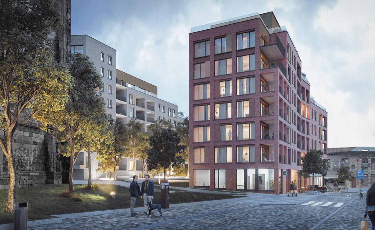 NOVA MONS. Situé sur l'ancien site Belgacom dans le centre de Mons, ce projet développé par ION et Kumpen Red comprendra 135 logements.