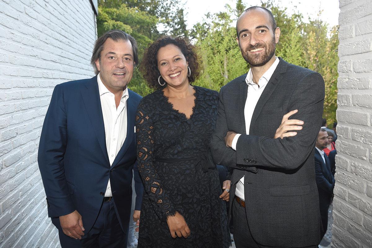John-Alexander Bogaerts, directeur du B19, Salma Haouach, responsable presse du MR, et François Bailly, rédacteur en chef de l'Echo.
