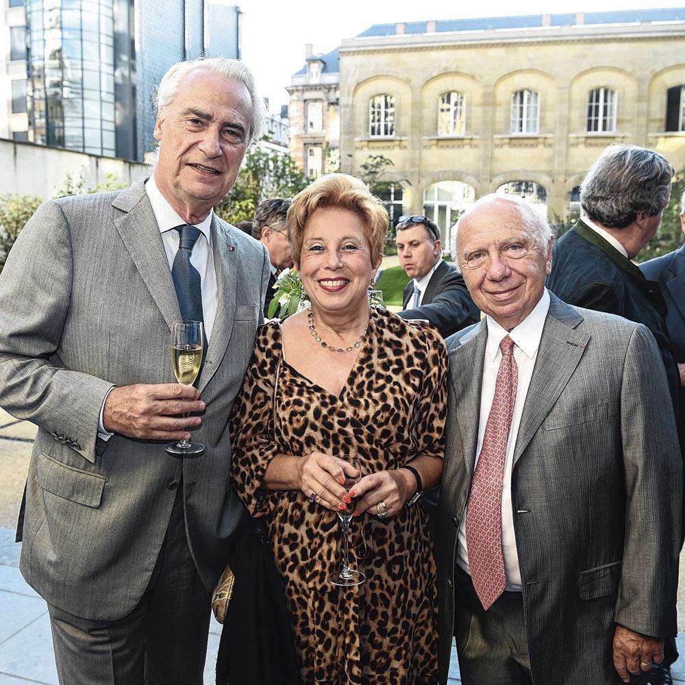 Alain De Pauw, président de Compagnie de Promotion, en compagnie de Jacques Brotchi, président du Sénat, et son épouse.