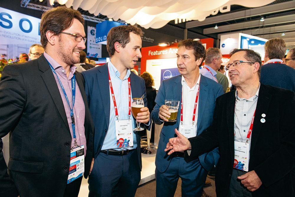 Denis Periquet, CEO de Tessares, Jean-Baptiste Lorent, marketing & sales director d'intoPIX, Jean-Louis Gago-Garcia et Eric Santkin.