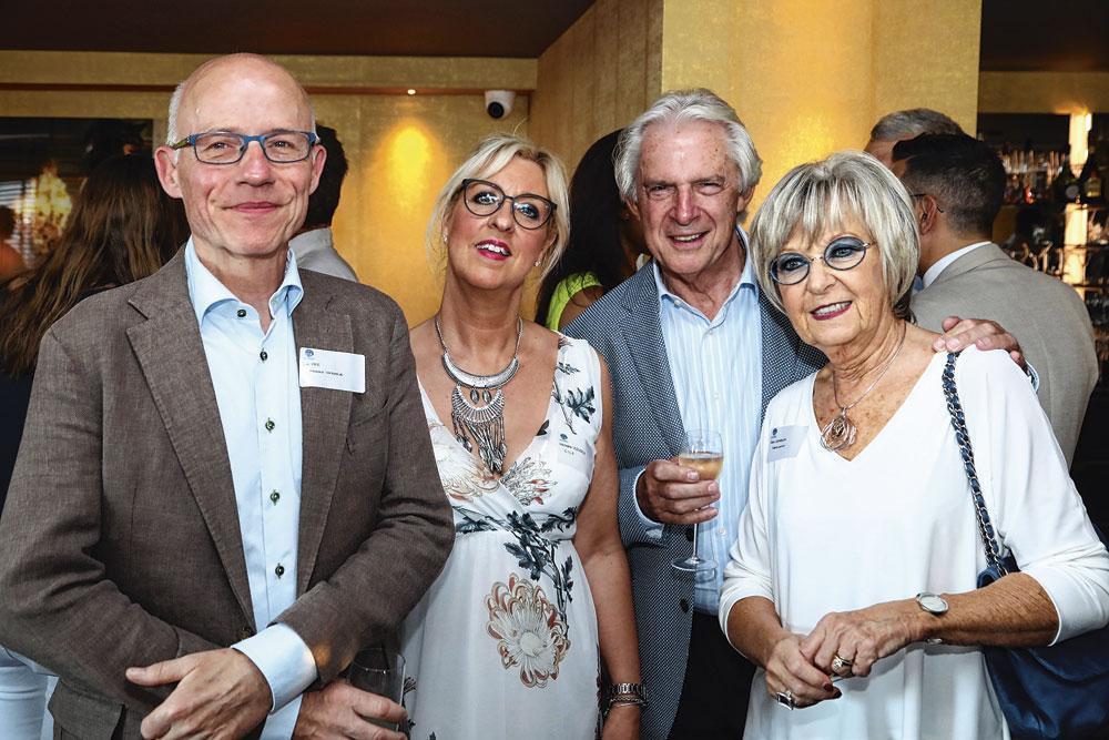 Luc Pire, entrepreneur  en résidence  au VentureLab, Micheline Vleugels, coach en bien-être  à la CILE,  et la galeriste Dany Liehrmann et son mari.