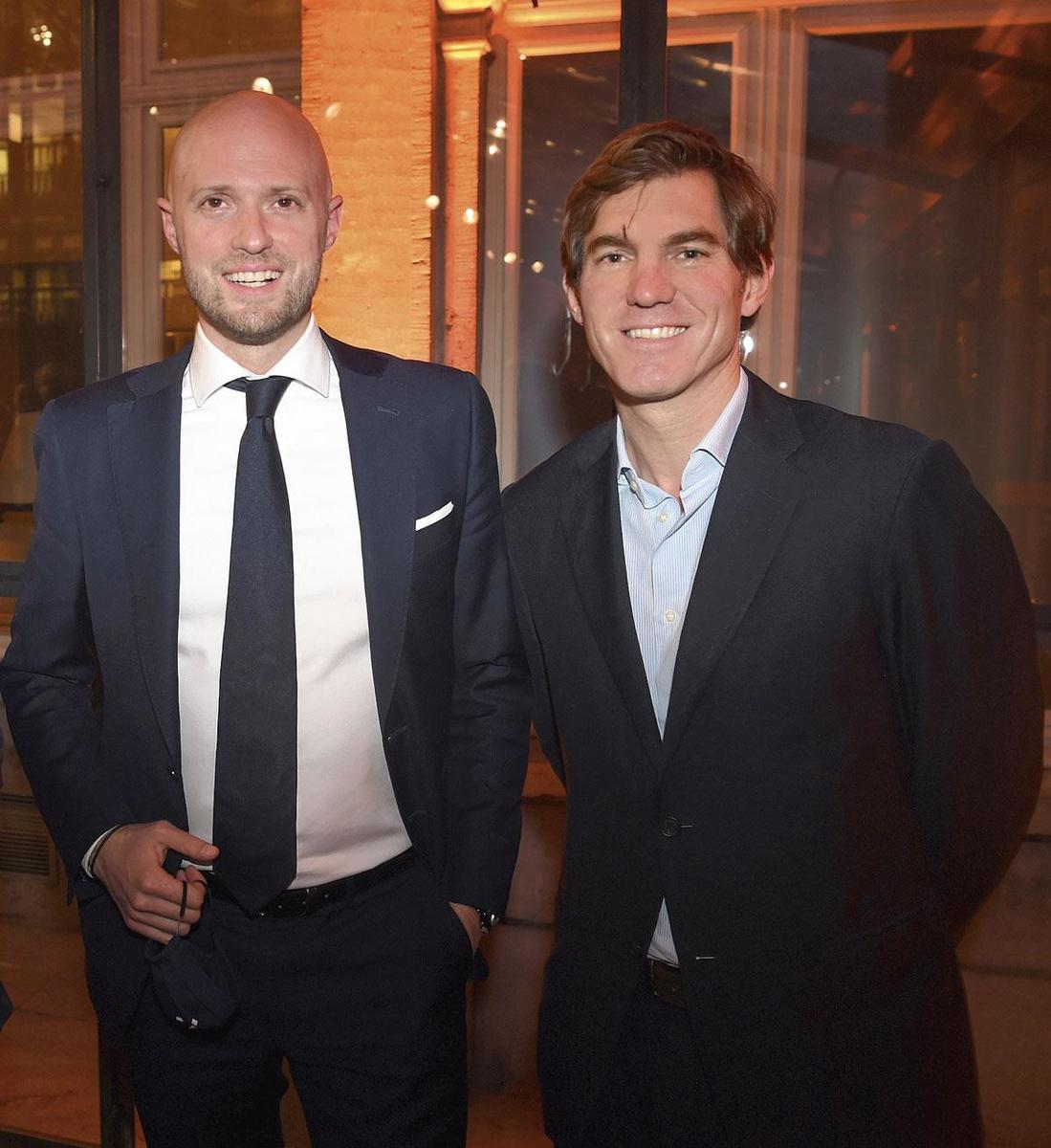 David Leisterh, président du MR bruxellois, et Sébastien Desclée de Maredsous, global client lead chez Publicis.