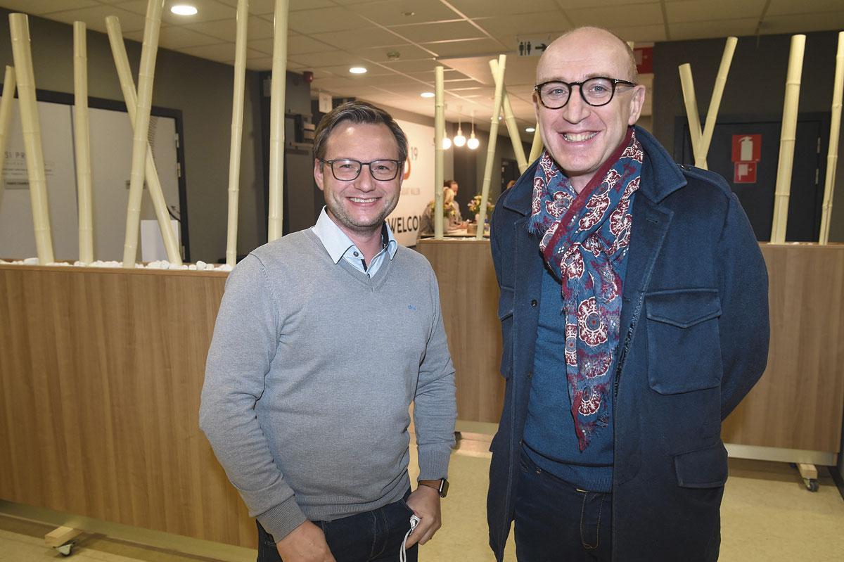 Sébastien Dufour, directeur régional Brabant wallon de SD Worx, et Philippe van Boxmeer, legal interim manager chez Atradius Collections.