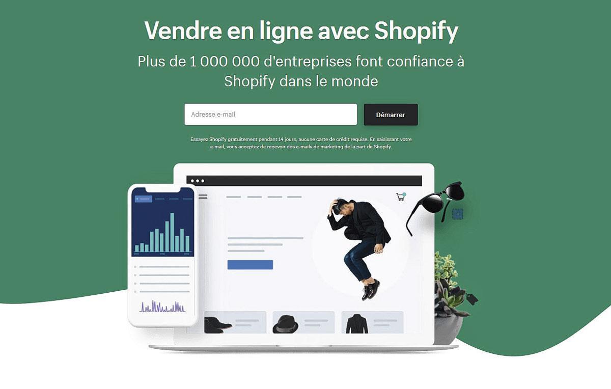 Shopify Cette plateforme canadienne de commerce électronique est un des géants du secteur. Offre de départ : 29 dollars.