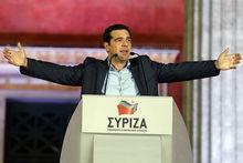 Alexis Tsipras du parti de la gauche radicale, le soir de sa victoire le 25 janvier 2015 