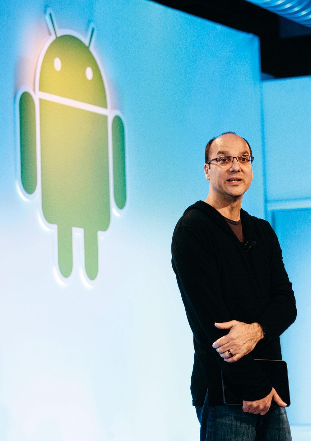 ANDY RUBIN EN 2011, lors de la présentation à Mountain View de la version 3 d'Android.